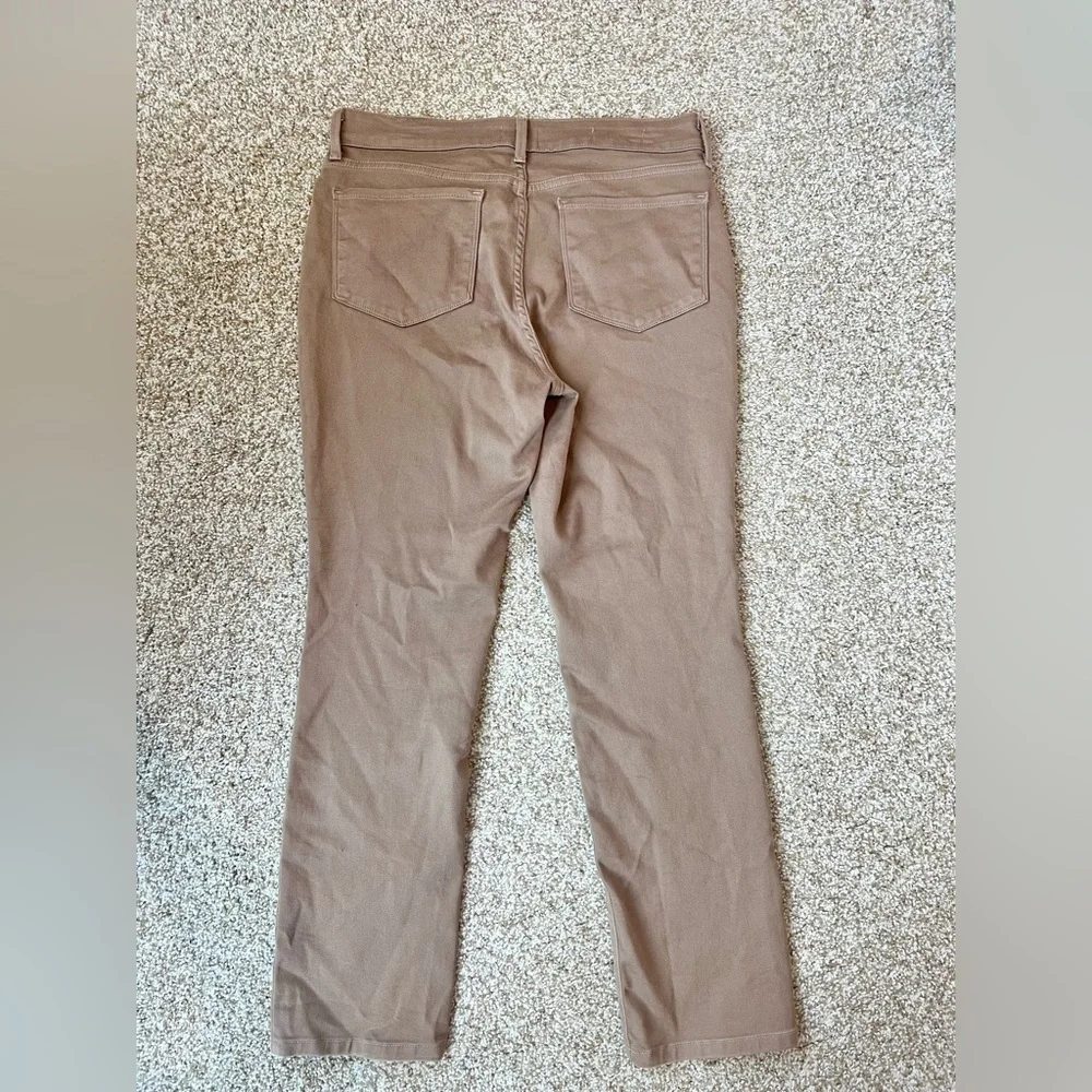 NYDJ Sheri Slim Jeans 12P Petite Taupe Brown Stretch Denim Mid Rise Straight - Picture 12 of 15